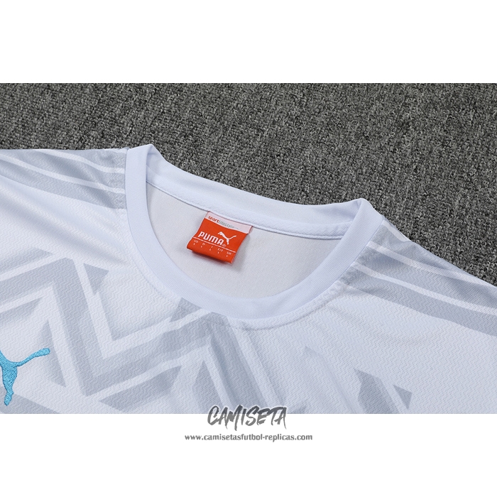 Chandal del Olympique Marsella 2022-2023 Manga Corta Gris - Pantalon Corto